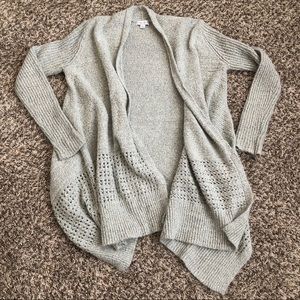 Liz Lange Maternity Gray Open Sweater Small